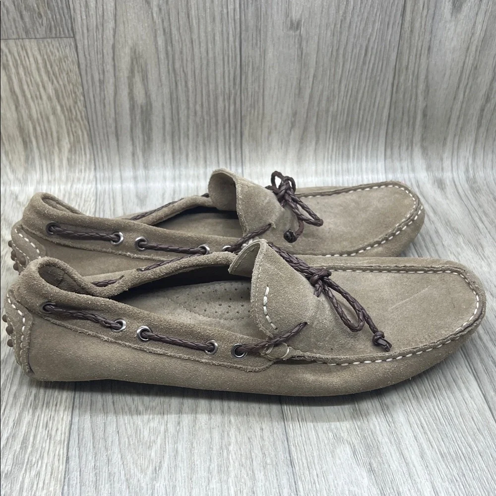 Saks Fifth Avenue Tan Suede Boat Shoes